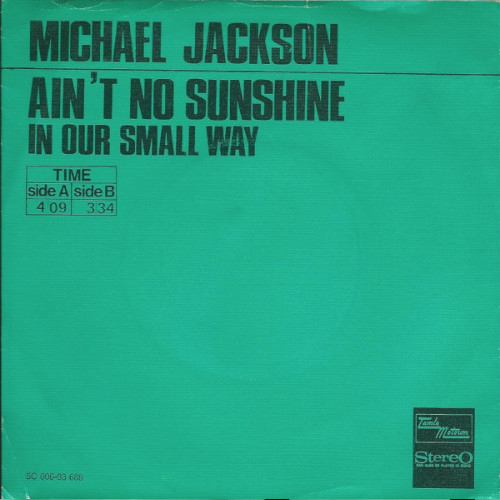 Ain't No Sunshine (7") - Holland